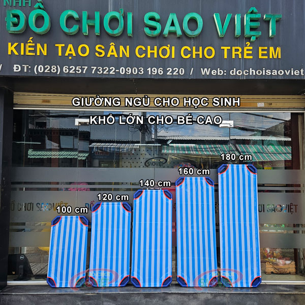 giường lưới mầm non kích thước lớn cho bé cao