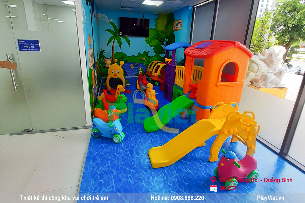 mô hình khu vui chơi trẻ em trong nhà Trung Tâm Tiêm Chủng Vacxin VNVC Quảng Bình