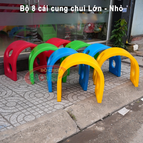 Bộ 8 cái cung chui mầm non Lớn Nhỏ S07NB10