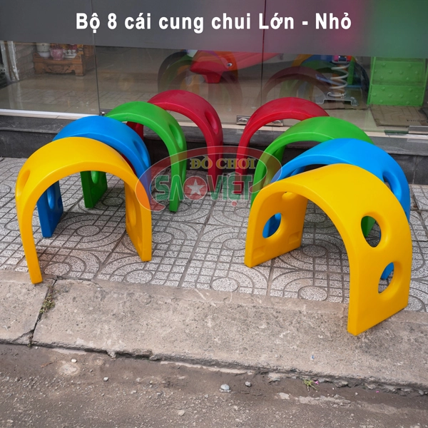 Bộ 8 cái cung chui mầm non Lớn Nhỏ S07NB10