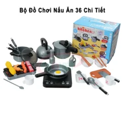 bộ đồ chơi nấu ăn nhà bếp hướng nghiệp 36 món bằng nhựa cao cấp MSN5696