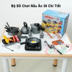 bộ đồ chơi nấu ăn nhà bếp hướng nghiệp 36 món bằng nhựa cao cấp MSN5696