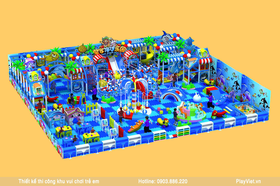 mô hình thiết kế khu vui chơi trẻ em trong nhà 400m2 S20005