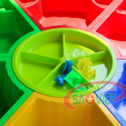 bàn chơi cát và nước 6 ô đa năng bằng nhựa S05N01A