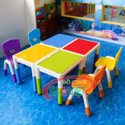 bàn ghế chơi cát và lego cho bé chữ nhật S05N20