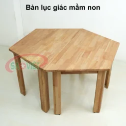 bàn lục giác cho bé mầm non bằng gỗ S013VE1