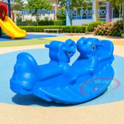 bập bênh 2 chỗ con Voi bằng nhựa S04NB01A