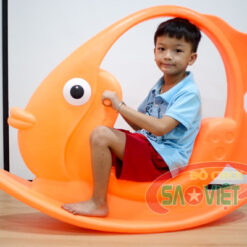 bập bênh con cá Hề cho bé bằng nhựa S04NA39