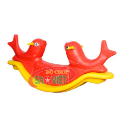 bập bênh đôi 2 con cá chép bằng nhựa cho bé S04NB63