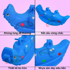 bập bênh đôi 2 ghế Khủng Long Dinosaur cho bé S04NB38