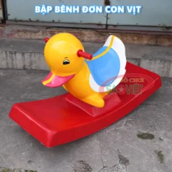 bập bênh đơn mầm non con VỊT bằng nhựa composite S04V04