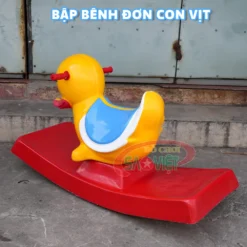 bập bênh đơn mầm non con VỊT bằng nhựa composite S04V04