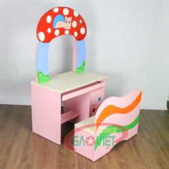 bộ bàn ghế kidsmart vui học mầm non 2 chỗ ngồi S014VT01A