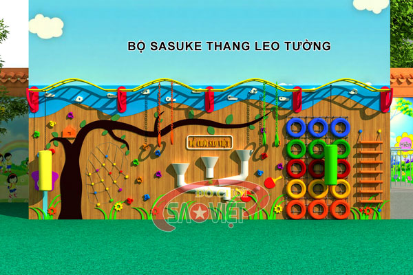 bộ sasuke thang leo tường cho trẻ em S11NB13