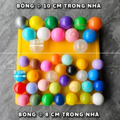 bóng phi 8 và 10 cm dùng cho nhà banh trong nhà S08V0