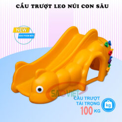 cầu trượt con Sâu có vách leo núi S03NK014