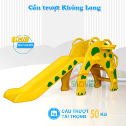 cầu trượt khủng long cho bé có hầm chui S03NM089