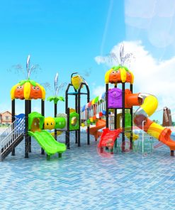 cầu trượt liên hoàn 3 khối cho hồ bơi khu vui chơi trẻ em S03NW16