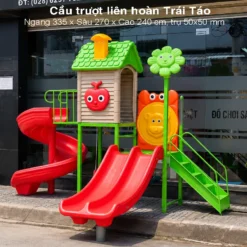 cầu trượt liên hoàn ngoài trời Trái Táo S03NB020