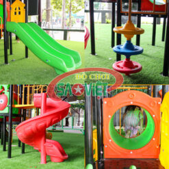 cầu trượt liên hoàn ống chui vận động đa năng cho bé S03NB158