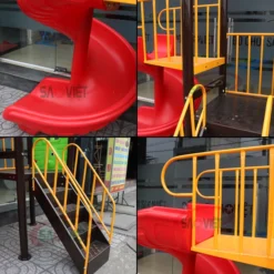 cầu trượt máng xoắn để trên thành hồ bơi S03NB238