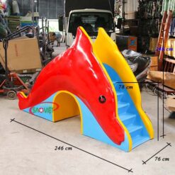 kích thước cầu trượt nước cá heo cho bé s03v120