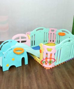 cầu trượt quây cũi nhựa cho bé s08n09b