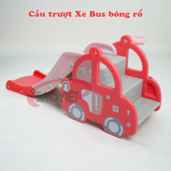 cầu trượt xe bus có bóng rổ siêu bền cho bé S03NM012