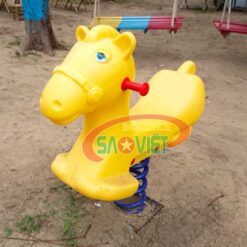 con ngựa thú nhún lò xo cho bé chơi công viên S12N51