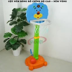 cột ném bóng rổ và ném vòng có tăng chỉnh chiều cao cho bé S07NC11