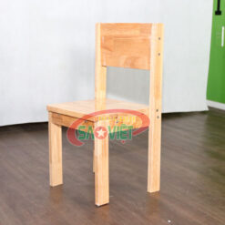 ghế cho bé mầm non bằng gỗ cao su chống nước S012VD