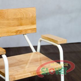 ghế nhà trẻ mẫu giáo bằng gỗ có tay vịn S012VC01