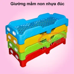 giường mầm non bằng nhựa đúc cao cấp S011N02