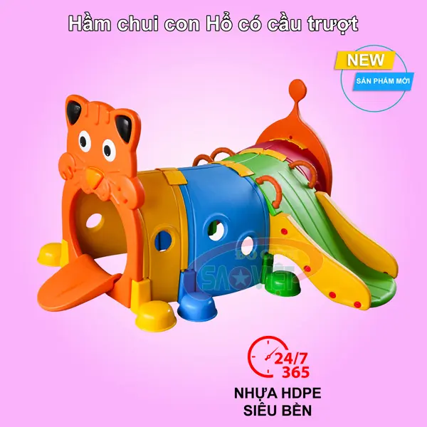 hầm chui con HỔ có cầu trượt S07NA09-6