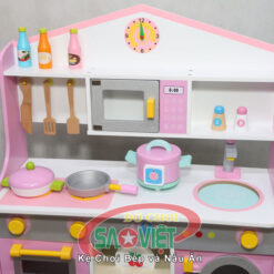 Kệ chơi bếp và nấu ăn cho bé bằng gỗ S014VC04