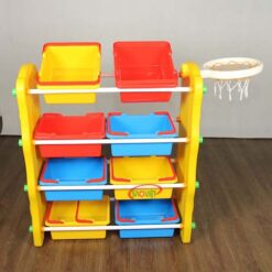kệ đồ chơi cho bé con heo bóng rổ