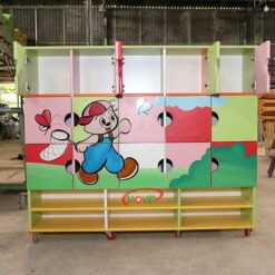 kệ giỏ dép mầm non