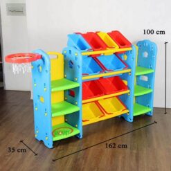 kích thước kệ mầm non bóng rổ