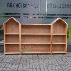 Kệ Montessori Ngôi Nhà Bằng Gỗ Cao Su S014VB09