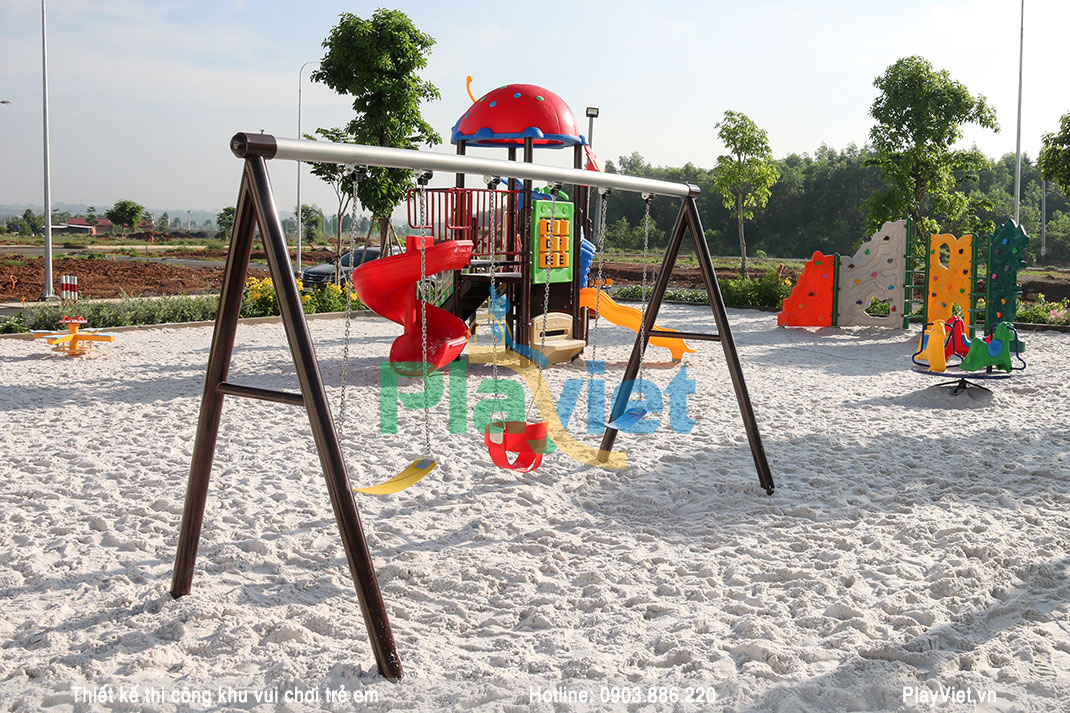 mô hình khu vui chơi trẻ em ngoài trời 330m2 tại Giang Điền Viva Square S19004