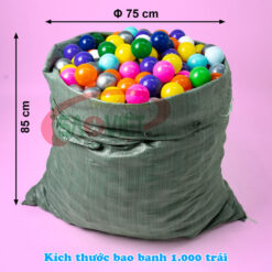 kích thước 1000 quả bóng nhựa 8 cm cho nhà banh quây cũi S08V0A