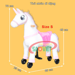 kích thước size S con Ngựa Thiên Thần nhún di động cho bé mầm non S12NK
