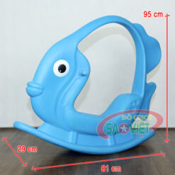 kích thước bập bênh con cá Hề cho bé bằng nhựa S04NA39
