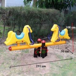 kích thước bập bênh công viên 2 con ngựa s04np73