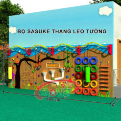 kích thước bộ sasuke thang leo tường cho trẻ em S11NB13