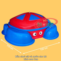 kích thước bồn chơi cát và nước cho bé hình con Cua S05V01