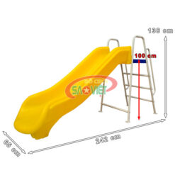 kích thước cầu trượt đơn cho hồ bơi trẻ em bằng nhựa S03NB237