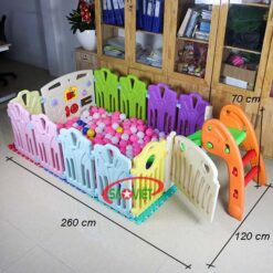 kích thước combo nhà banh cầu trượt mini cho bé s08n18