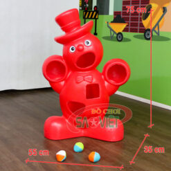 kích thước cột ném bóng cho bé mầm non Chú Hề S07NC06