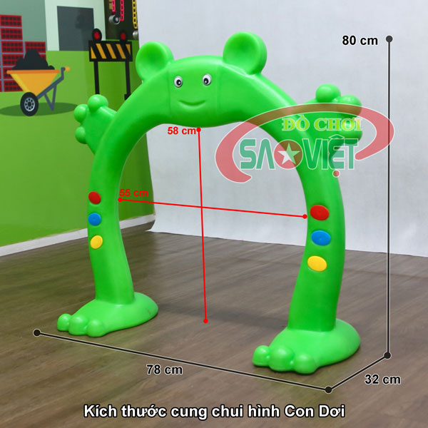 kích thước cung chui cổng chui mầm non con Dơi S07NB02